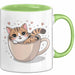 Katzenbesitzer Tasse Geschenk Lustige Geschenkidee Spruch Für Katzen Eltern Grün Trendation