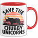 Nashorn Tasse Geschenk Lustige Geschenkidee Spruch Rettet Die Moppeligen Einhörner Rot Trendation