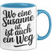 Susanne Tasse Geschenk Wo Eine Susanne Ist Ist Auch Ein Weg Geschenkidee Becher mit Name Blau Trendation