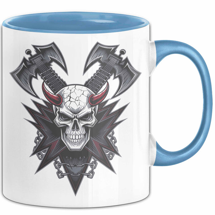 Metalhead Tasse Geschenkidee für Heavy Metal Fans Blau Trendation