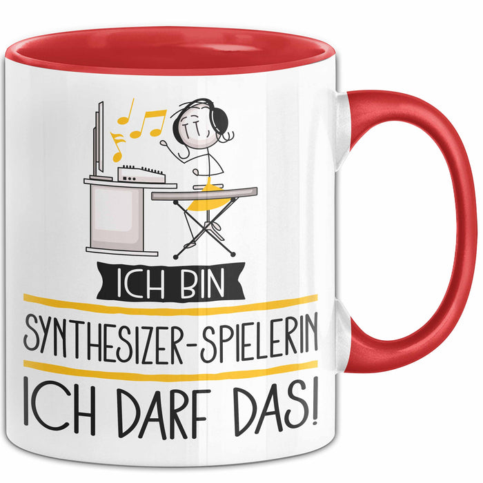 Geschenk für Synthesizer-Spielerin Tasse Lustige Geschenkidee Geburtstag Ich Bin Synthesizer-Spielerin Ich Darf Das Rot Trendation