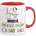Geschenk für Synthesizer-Spielerin Tasse Lustige Geschenkidee Geburtstag Ich Bin Synthesizer-Spielerin Ich Darf Das Rot Trendation
