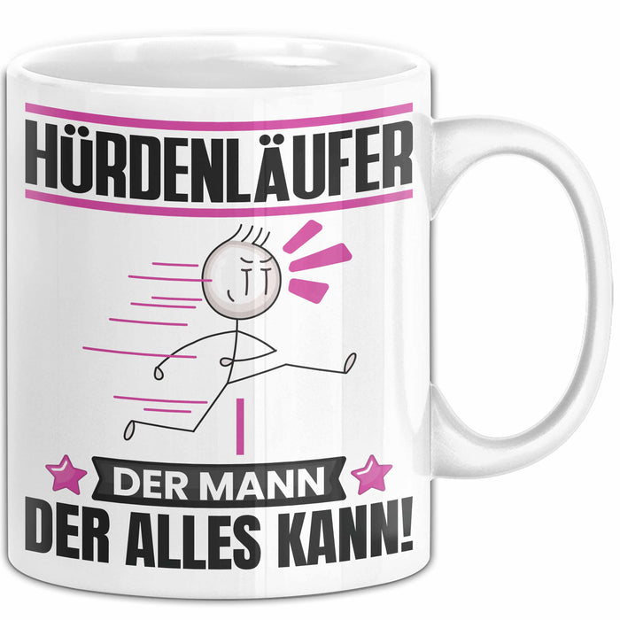 Hürdenläufer Tasse Geschenk für Hürdenläufer Der Mann Der Alles Kann Geschenkidee zum Geburtstag Weiß Trendation