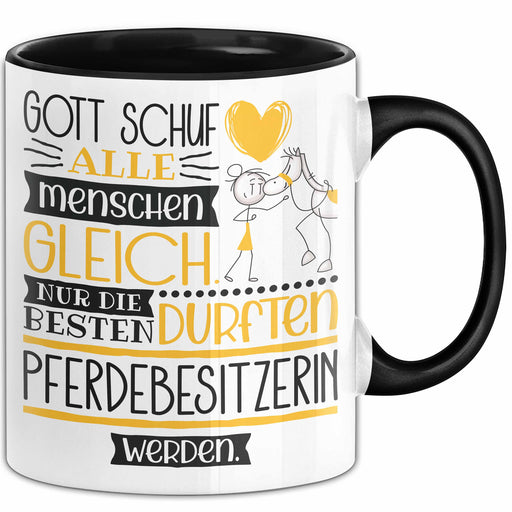 Pferdebesitzerin Geschenk Becher Tasse Gott Schuf Alle Menschen Gleich Nur Die Besten Durfeten Pferdebesitzerin Werden Geschenkidee Lustig Trendation