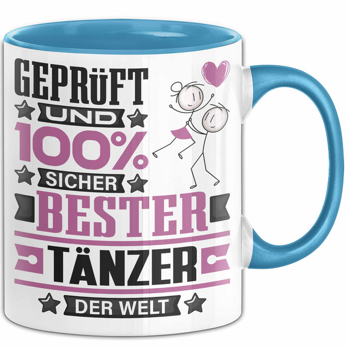 Tänzer Geschenk Lustiger Spruch für Tänzer Geschenkidee Bester Tänzer Der Welt Blau Trendation