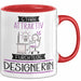 Designerin Tasse Geschenk Becher Stark Attraktiv Furchtlos Designerin Lustige Geschenkidee Rot Trendation