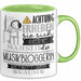 Musikbloggerin Tasse Geschenk Lustiger Spruch Bitte Erheben Sie Sich Seine Majestät Die Musikbloggerin Betritt Den Raum Grün Trendation
