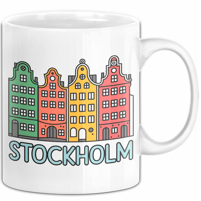 Stockholm Schweden Skandinavien Schwedisch Tasse Geschenk Lustige Geschenkidee Spruch Weiß Trendation