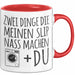 Valentinstag Beziehung Tasse Geschenk Lustige Geschenkidee 2 Dinge Die Meinen Nass Machen Rot Trendation