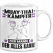 Muay-Thai-Kämpfer Tasse Geschenk für Muay-Thai-Kämpfer Der Mann Der Alles Kann Geschenkidee zum Geburtstag Weiß Trendation