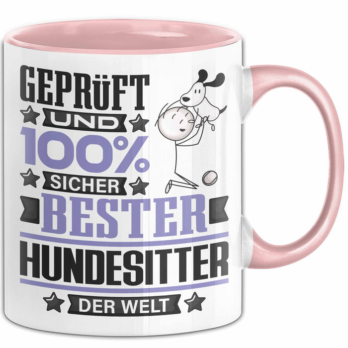 Hundesitter Geschenk Lustiger Spruch für Hundesitter Geschenkidee Bester Hundesitter Der Welt Rosa Trendation