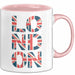 England Flagge London Tasse Geschenk Lustige Geschenkidee Spruch Rosa Trendation