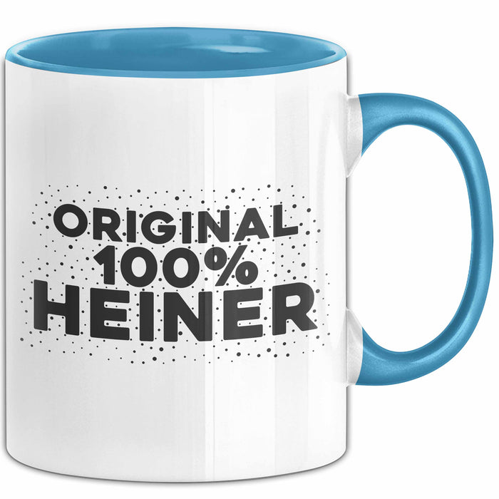 Heiner Tasse Original 100% Heiner Geschenk Blau Trendation