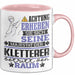Kletterer Geschenk Tasse Lustiger Spruch Erheben Sie Sich Der Kletterer Betritt den Raum Rosa Trendation