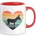 Eselbauer Esel Tier Retro Tasse Geschenk Lustige Geschenkidee Spruch Rot Trendation