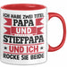 Stiefpapa Papa Tasse Geschenk Vatertag Geschenkidee Ich Habe Zwei Titel Papa Und Stiefpapa Und Ich Rocke Sie Beide Rot Trendation