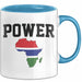 Afrika Tasse Geschenk Schwarz Afrikanischen Power Gambia Map Becher Blau Trendation