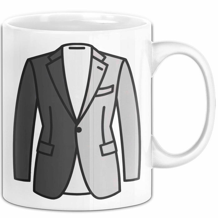 Minimalistischer Modefan Tasse Geschenkidee Weiß Trendation