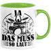 Drummer Schlagzeug-Spieler Geschenk Tasse Geschenkidee Kaffee-Becher Schlagzeuger Ja Das Muss So Laut Grün Trendation