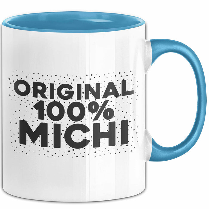 Michi Tasse Original 100% Michi Geschenk Blau Trendation