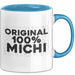 Michi Tasse Original 100% Michi Geschenk Blau Trendation