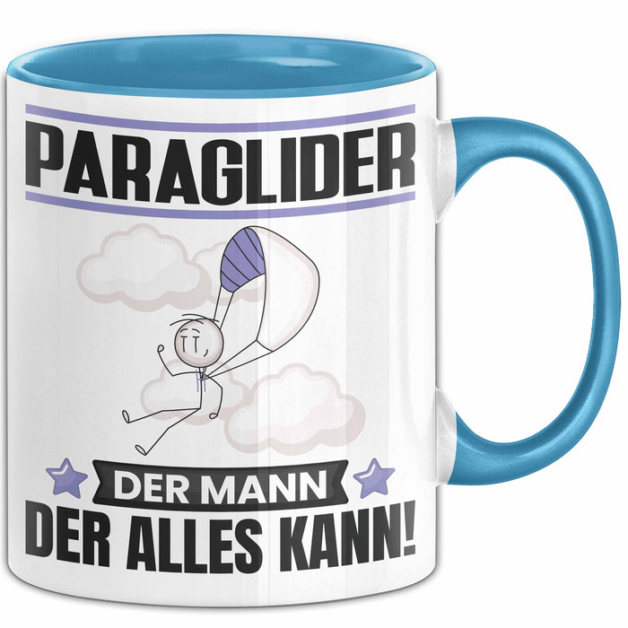 Paraglider Tasse Geschenk für Paraglider Der Mann Der Alles Kann Geschenkidee zum Geburtstag Blau Trendation