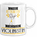 Violinistin Tasse Geschenk Becher Stark Attraktiv Furchtlos Violinistin Lustige Geschenkidee Weiß Trendation