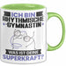 Rhythmische Gymnastin Tasse Geschenk für Rhythmische Gymnastin Geburtstag Lustiger Spruch Kaffee-Becher Was Ist Deine Superkraft Grün Trendation