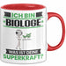 Biologe Tasse Geschenk für Biologe Geburtstag Lustiger Spruch Kaffee-Becher Was Ist Deine Superkraft Rot Trendation