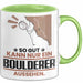 Boulderer Geschenk Tasse So Gut Kann Nur Ein Boulderer Aussehen Geschenkidee Kaffee-Becher Grün Trendation