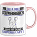 Schwiegerenkel Tasse Geschenk für Schwiegerenkel Geburtstag Lustiger Spruch Kaffee-Becher Was Ist Deine Superkraft Rosa Trendation