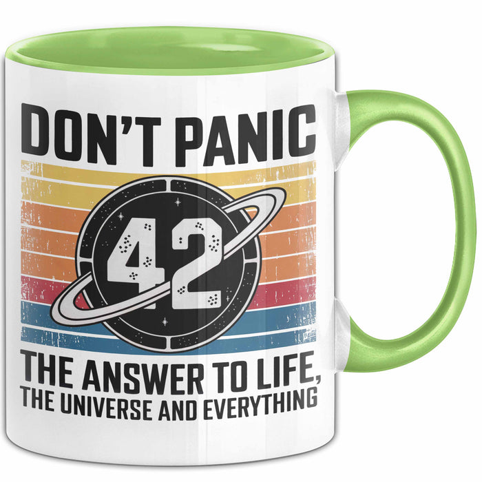 Mathematiker Tasse Geschenkidee 42 Die Antwort auf das Leben Grün Trendation