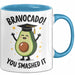 Schüler Abschluss Avocados Tasse Geschenk Lustige Geschenkidee Spruch Bravocado Blau Trendation