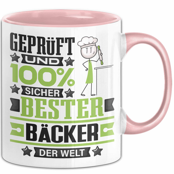 Bäcker Geschenk Lustiger Spruch für Bäcker Geschenkidee Bester Bäcker Der Welt Rosa Trendation