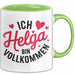 Helga Tasse Geschenk Ich Bin Vollkommen Helga Geschenkidee Geburtstag Grün Trendation