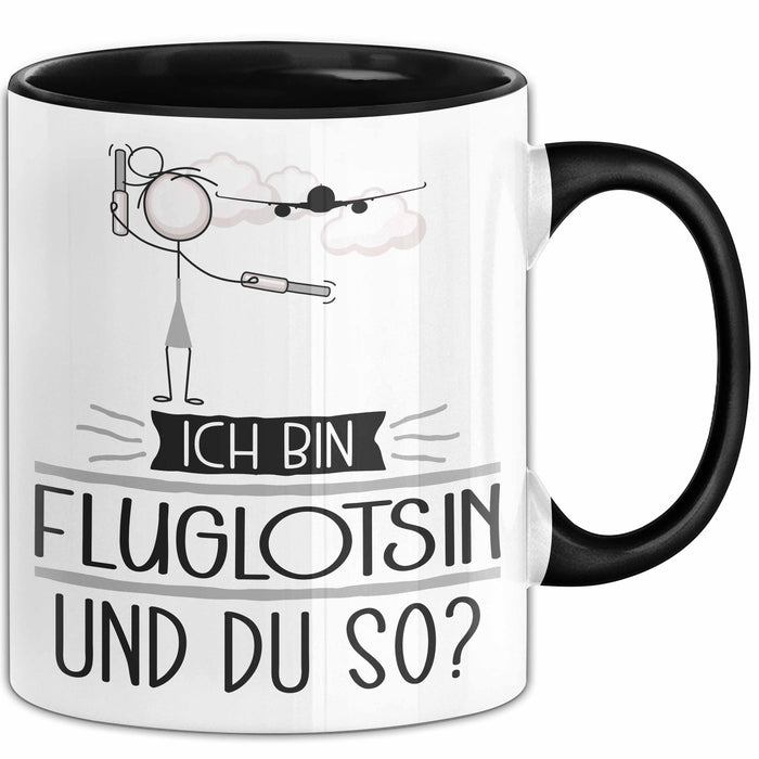 Fluglotsin Tasse Geschenk Ich Bin Fluglotsin Und Du So Geschenkidee Lustiger Spruch Becher Trendation