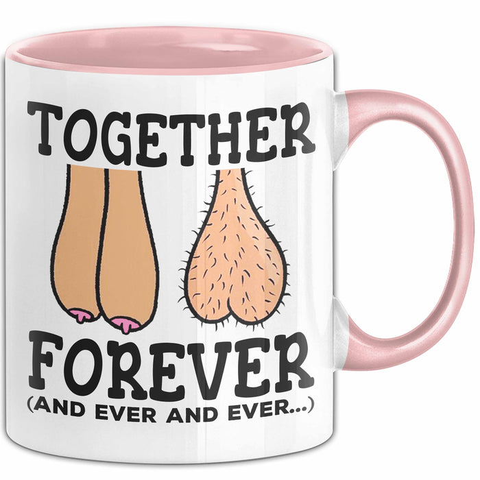 Ehemann Ehefrau Paare Jahrestag Tasse Geschenk Lustige Geschenkidee Spruch Für Immer Zusammen Rosa Trendation