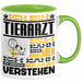 Tierarzt Geschenk Tasse Geschenkidee für Tierarzt Geburtstag Lustiger Spruch Ich Bin Tierarzt Ich Kann Es Dir Erklären Aber Nicht Für Dich Verstehen Funny Grün Trendation