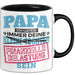 Witzige Tasse Geschenk Papa Tochter Finanzielle Belastung Spruch Schwarz Trendation