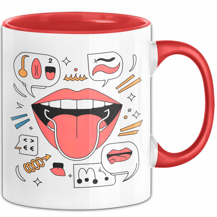 Akzent Coach Tasse Geschenk Lustige Geschenkidee Spruch Für Sprach Trainer Rot Trendation