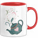 Teeliebhaber Tasse Geschenkidee für Kräuter Enthusiasten Rot Trendation