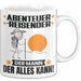 Abenteurreisender Tasse Geschenk für Abenteurreisender Der Mann Der Alles Kann Geschenkidee zum Geburtstag Weiß Trendation