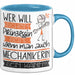 Mechanikerin Tasse Geschenk Spruch Wer Will Schon Prinzessin Sein Wenn Man Auch Mechanikerin Sein Kann Blau Trendation