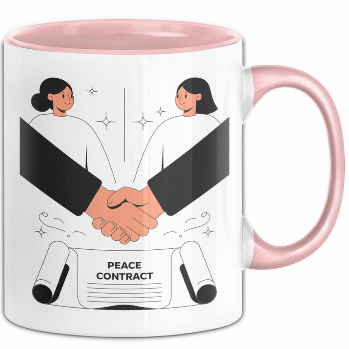 Mediator Tasse Geschenk Lustige Geschenkidee Spruch Für Konflikt Löser Rosa Trendation
