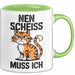 Sarkastische Katzen Tasse Geschenk Lustige Geschenkidee Spruch Nen Scheiss Muss Ich Grün Trendation