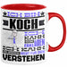 Koch Geschenk Tasse Geschenkidee für Koch Geburtstag Lustiger Spruch Ich Bin Koch Ich Kann Es Dir Erklären Aber Nicht Für Dich Verstehen Rot Trendation