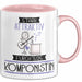 Komponistin Tasse Geschenk Becher Stark Attraktiv Furchtlos Komponistin Lustige Geschenkidee Rosa Trendation