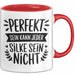 Silke Tasse Geschenk Perfekt Sein Kann Jeder Geschenkidee Geburtstag Rot Trendation