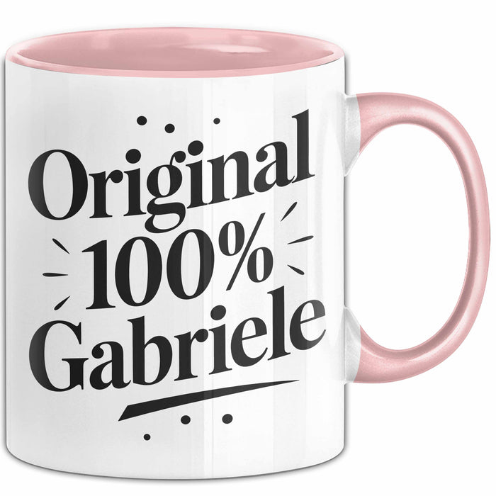 Gabriele Tasse Geschenk Original 100% Gabriele Geschenkidee Geburtstag Rosa Trendation