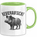 Jäger Tasse Geschenk Revieraufsicht Geschenkidee Wildschwein Geschenke Jägerin Grün Trendation